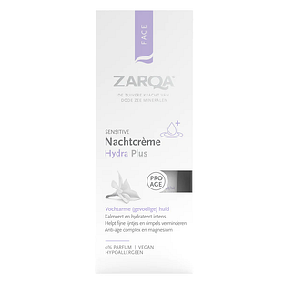 Zarqa Sensitive Nachtcrème Hydra Plus 0% Parfum 50ML