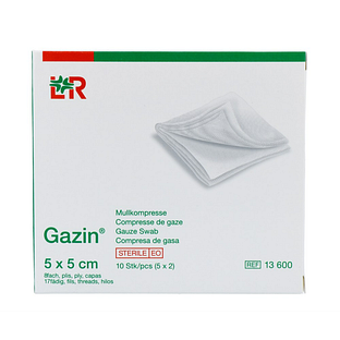 Lohmann & Rauscher Gazin Gaaskompres 5x5cm 10ST