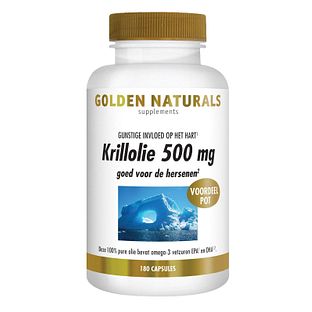 Golden Naturals Krillolie 500mg Capsules 180CP