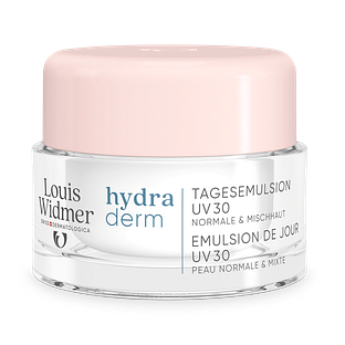 Louis Widmer Hydraderm Dagemulsie UV 30 Zonder Parfum 50ML Louis Widmer Hydraderm Dagemulsie UV 30 Zonder Parfum 50ML