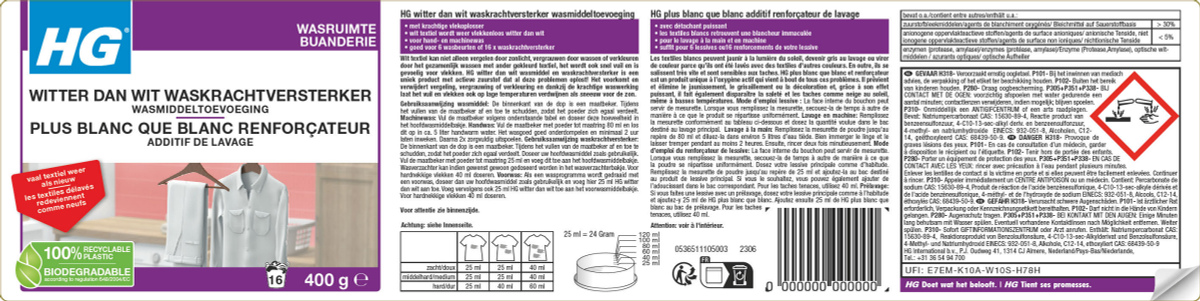 Wasruimte Witter Dan Wit Waskrachtversterker afbeelding van document #1, label