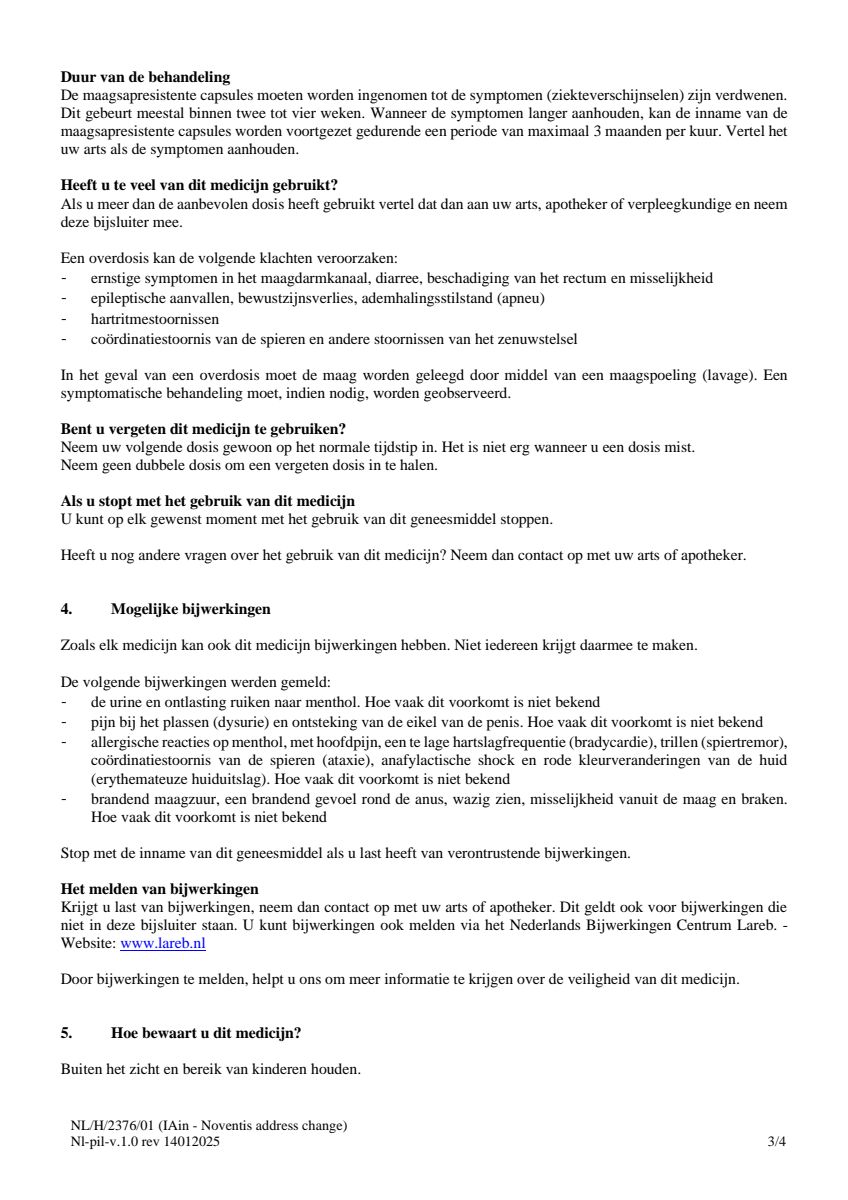 Pepermuntolie Capsules afbeelding van document #3, leaflet