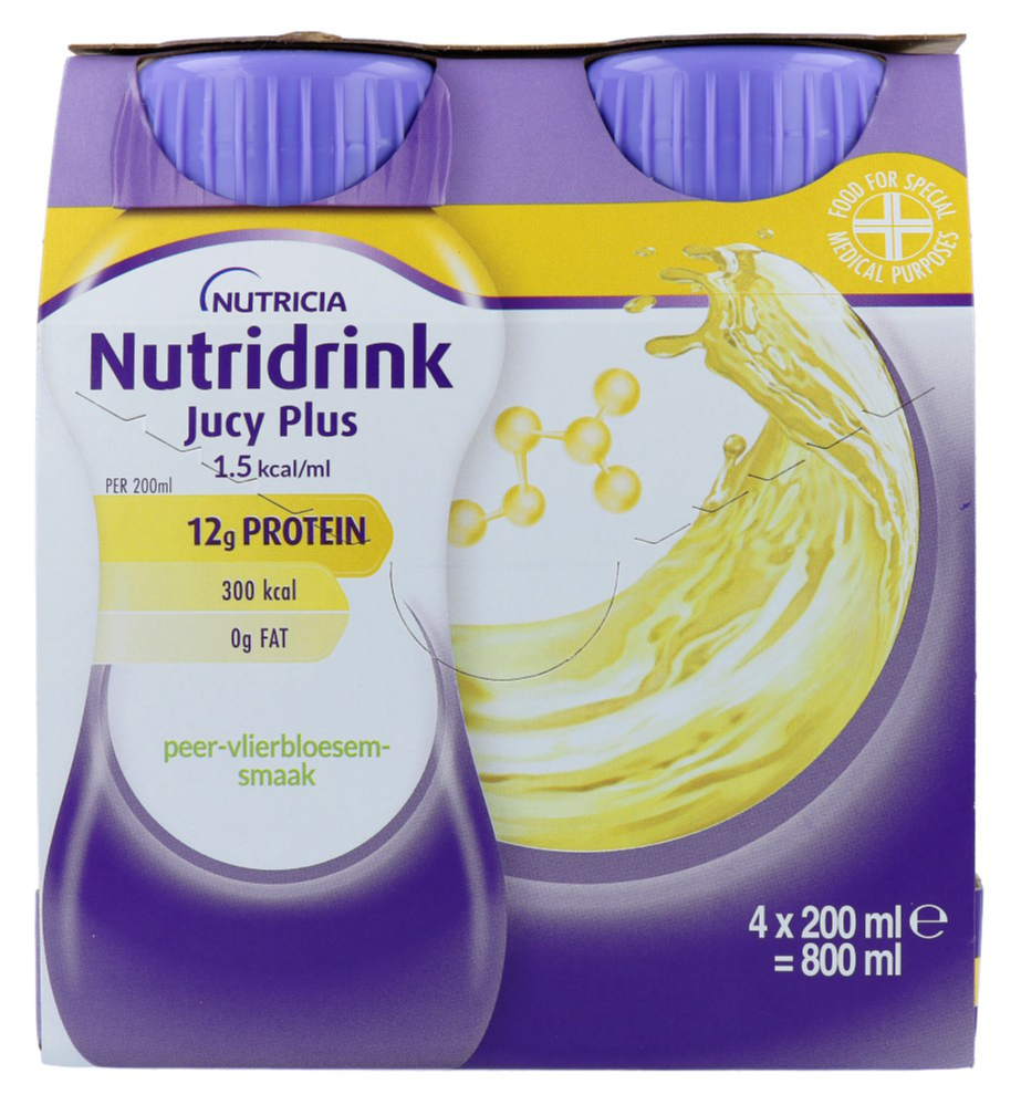Nutridrink Jucy Plus Peer-Vlierbloesem 800ML