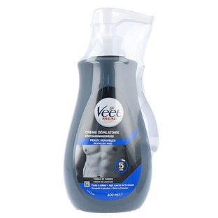 Veet Men Total Pro Ontharingscreme Pomp Gevoelige Huid 400ML