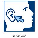 In het oor