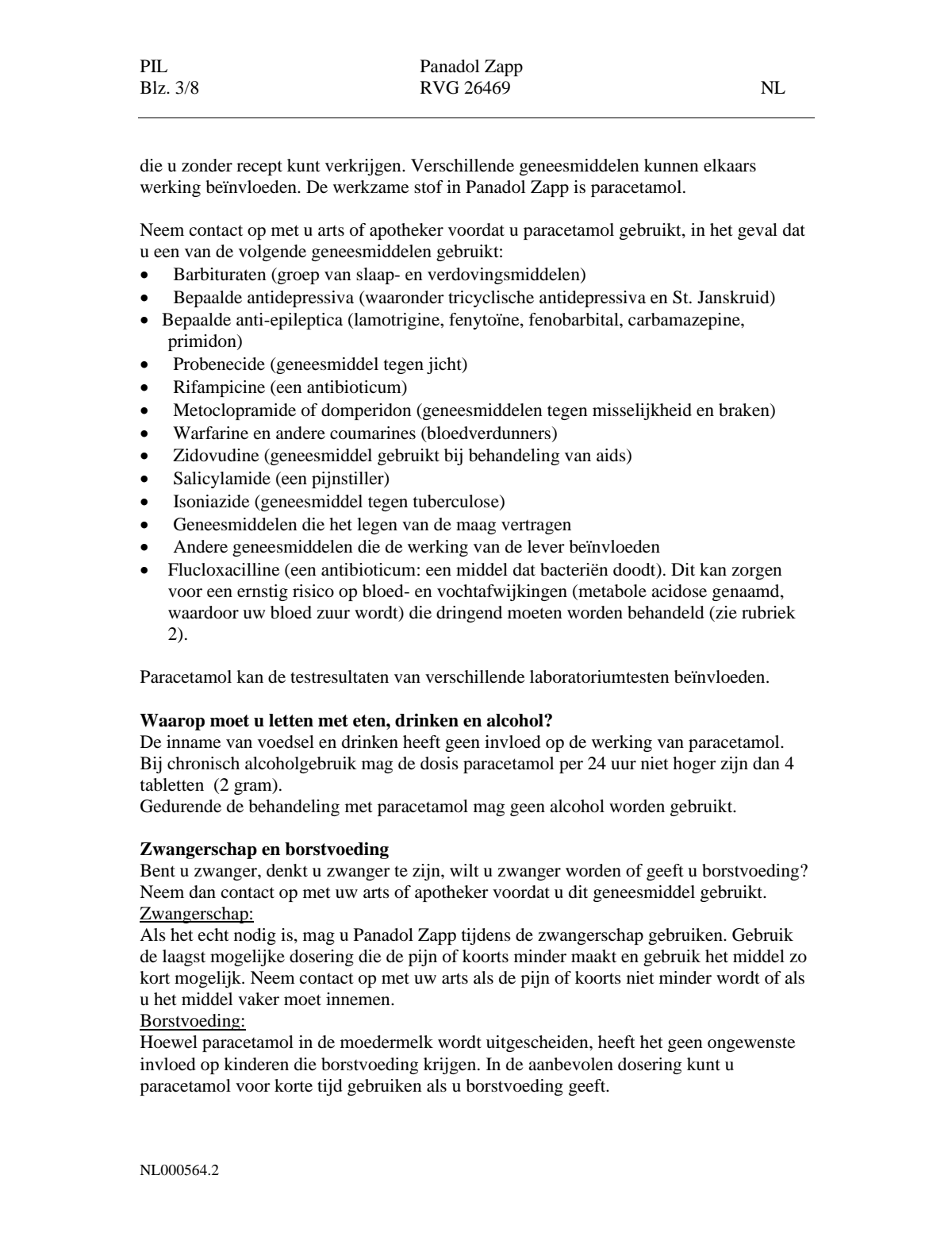 Zapp 500 mg Filmomhulde Tabletten afbeelding van document #3, leaflet