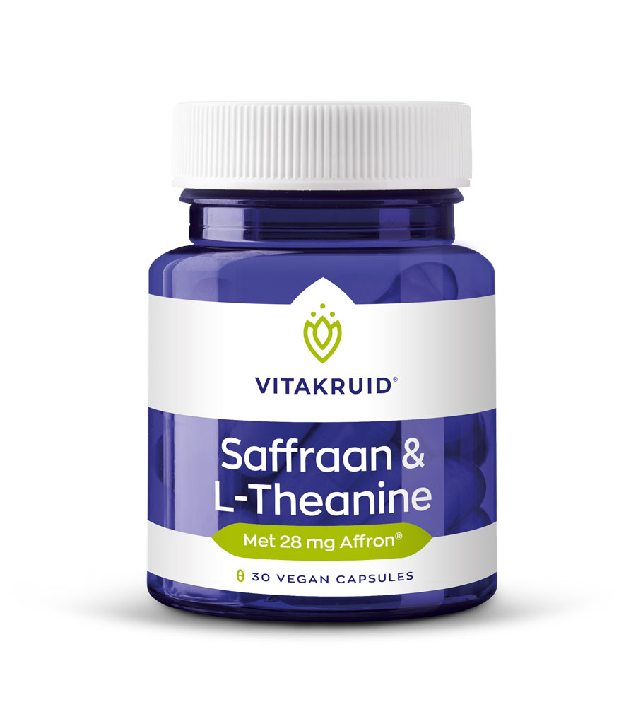 Vitakruid Saffraan 28 mg (Affron®) & L-Theanine Groene Thee 30VCP