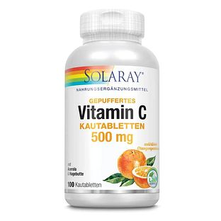 Solaray Vitamine C Gebufferd Kauwtabletten 100KTB Solaray Vitamine C Gebufferd Kauwtabletten 100KTB