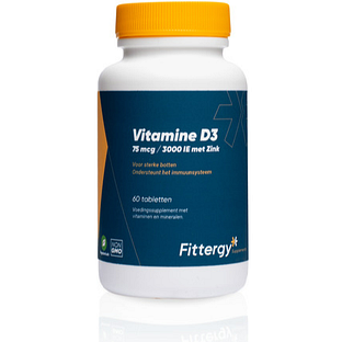 Fittergy Vitamine D3 75mcg met Zink 60TB
