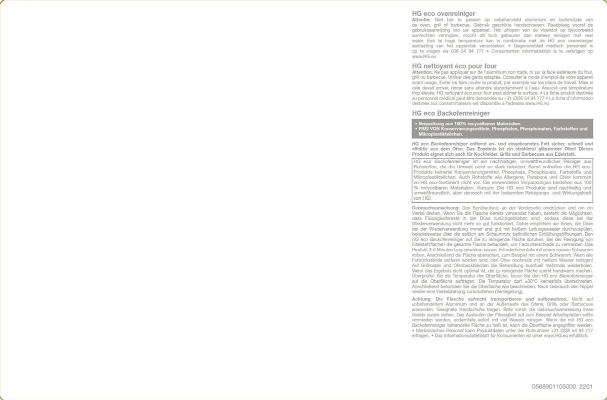 Eco Ovenreiniger afbeelding van document #2, label