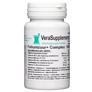 VeraSupplements Foliumzuur+ Complex Tabletten 100TB