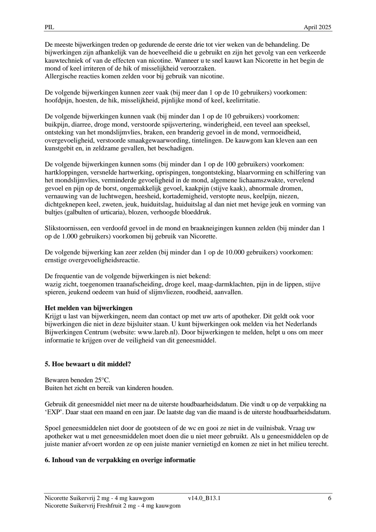 Suikervrij Freshfruit 2mg Kauwgom afbeelding van document #6, leaflet