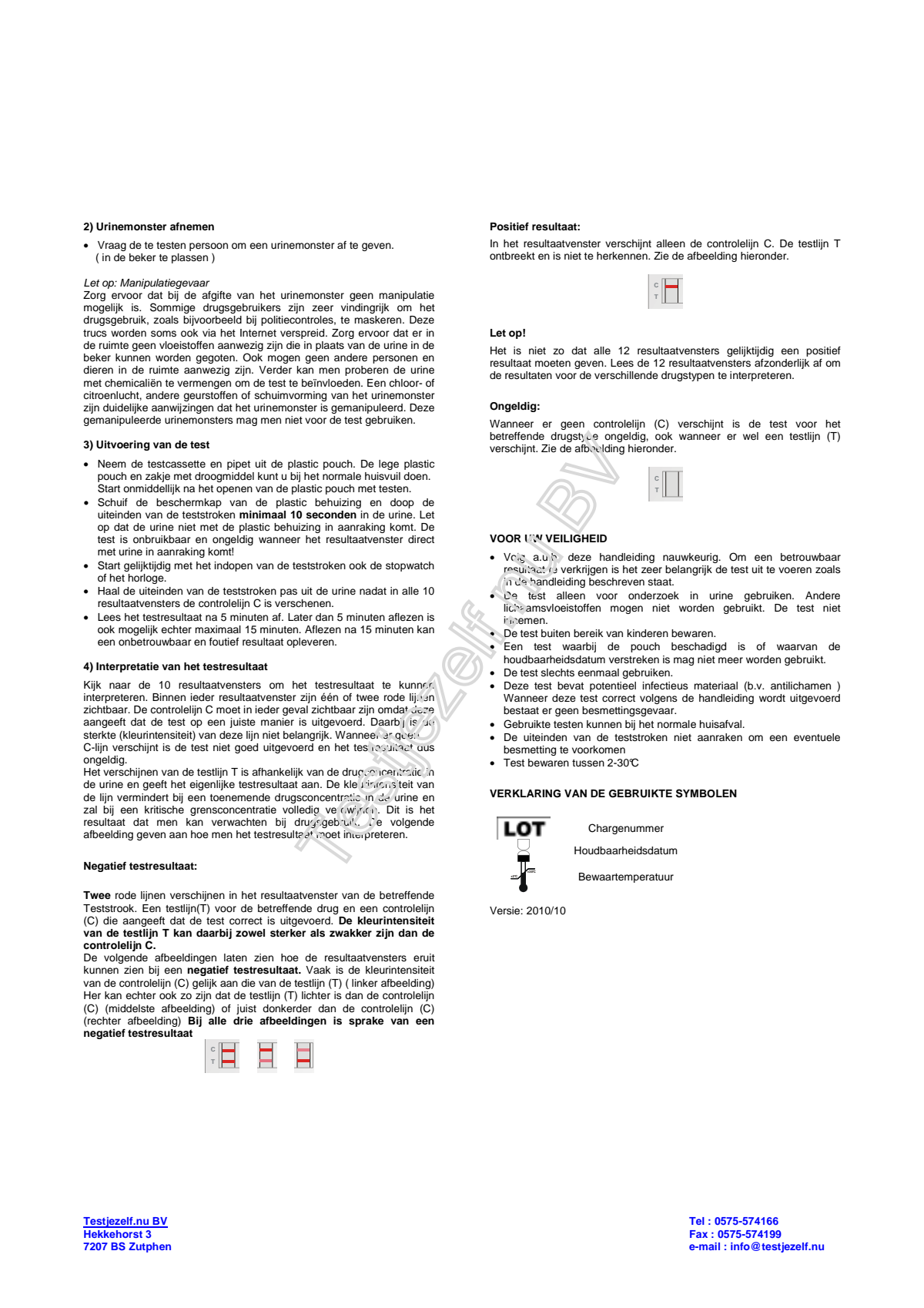 Drugstest Multi 12 afbeelding van document #2, instructions