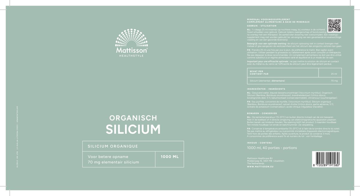 Organisch Silicium Vloeistof afbeelding van document #1, label