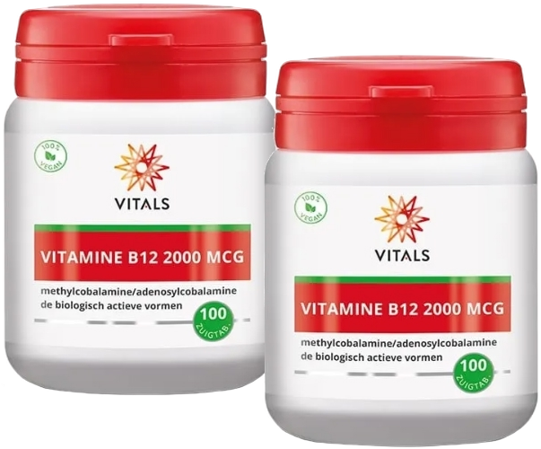 Vitals Vitamine B12 2000mcg Zuigtabletten Duoverpakking