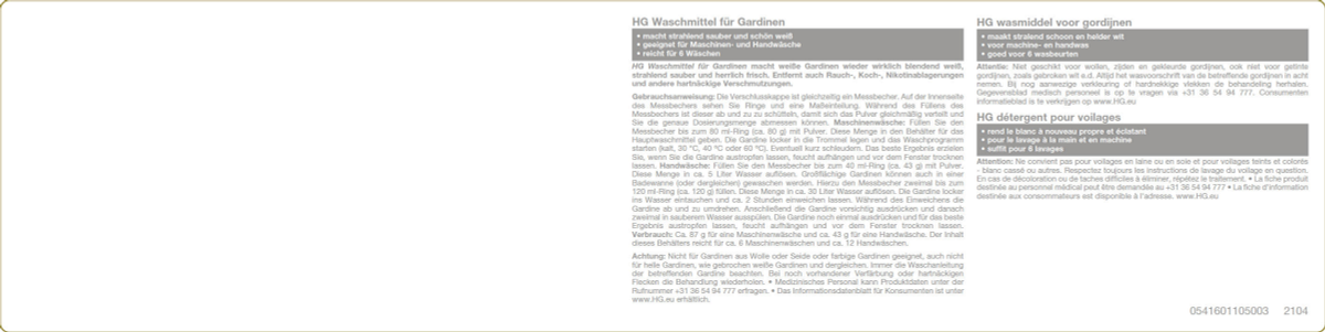 Textiel Vitrage Wasmiddel Wit afbeelding van document #2, label
