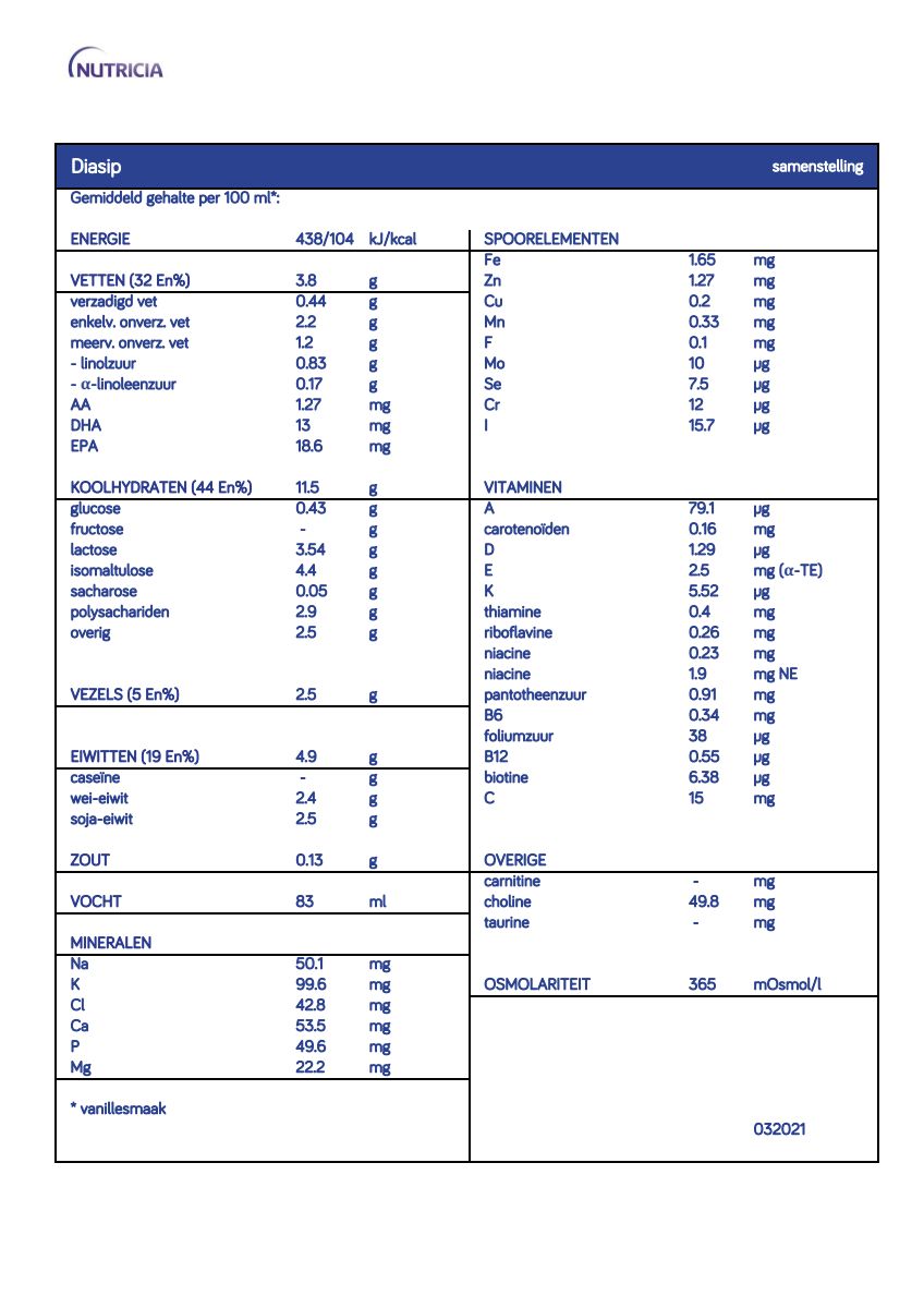 Diasip Vanille 4-Pack afbeelding van document #1, info_folder