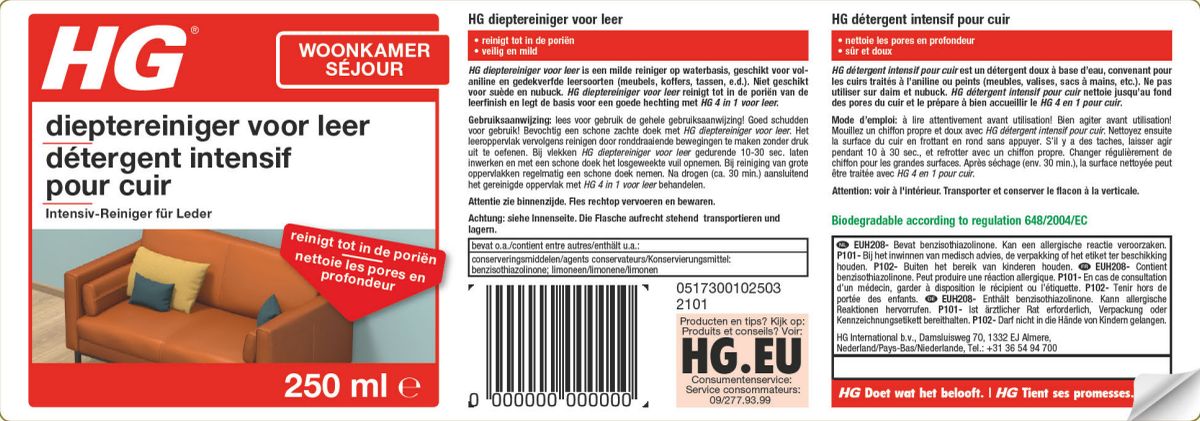 Woonkamer Dieptereiniger voor Leer afbeelding van document #1, label