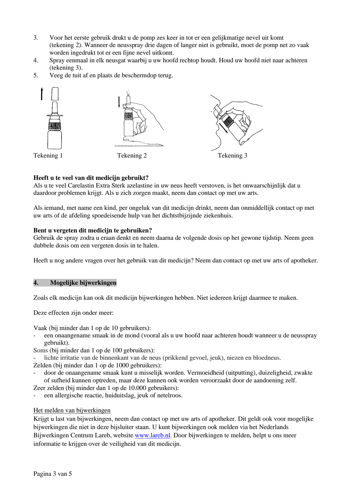 Azelastine Neusspray Extra Sterk afbeelding van document #3, leaflet