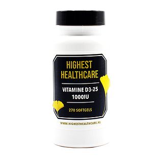 Highest Healthcare Vitamine D3-25 1000IU Softgels 270CP