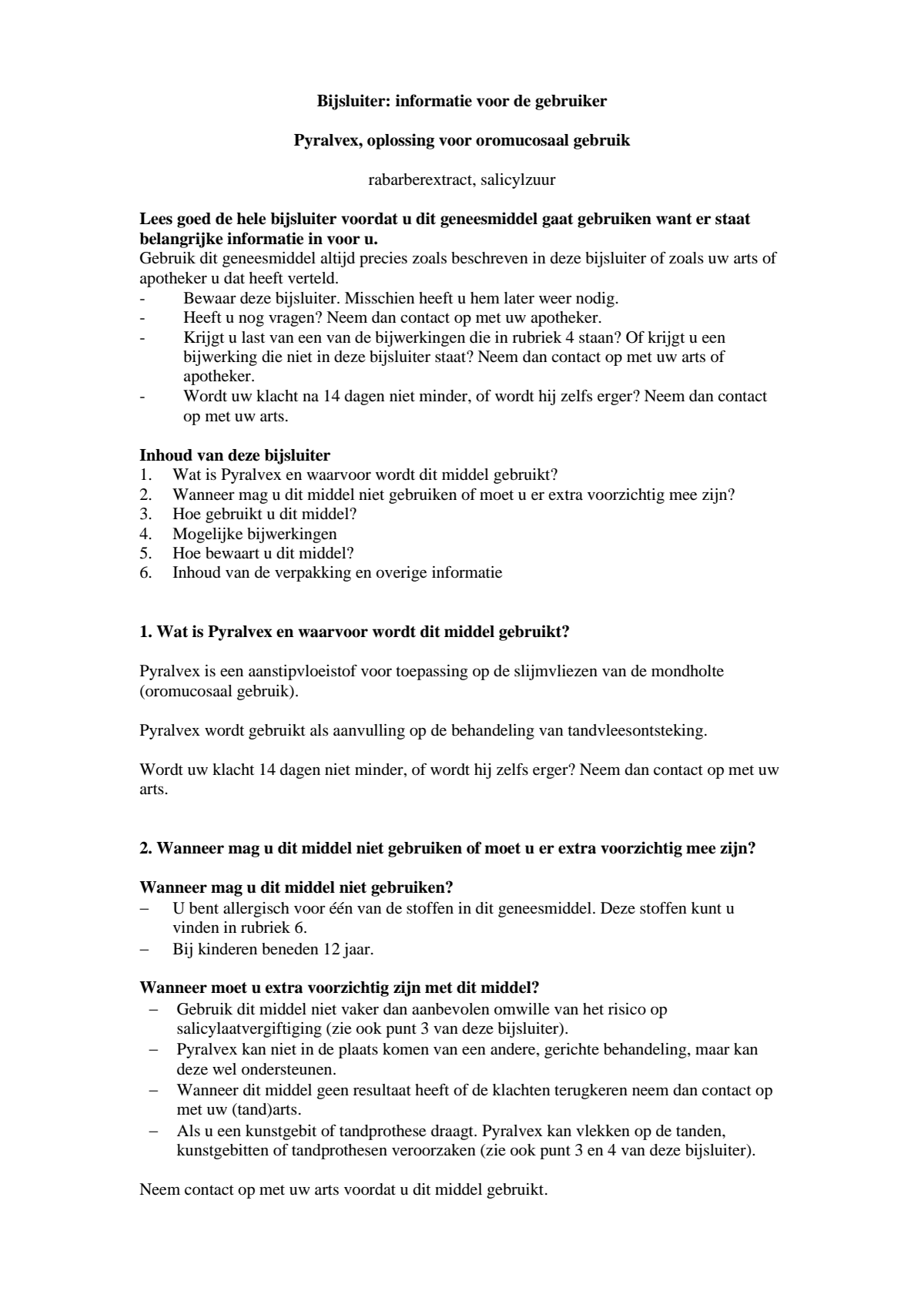 Pyralvex Mondvloeistof afbeelding van document #1, leaflet