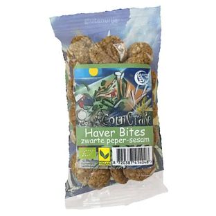 Corn Crake Haver Bites Zwarte Peper-Sesam 150GR Corn Crake Haver Bites Zwarte Peper-Sesam 150GR