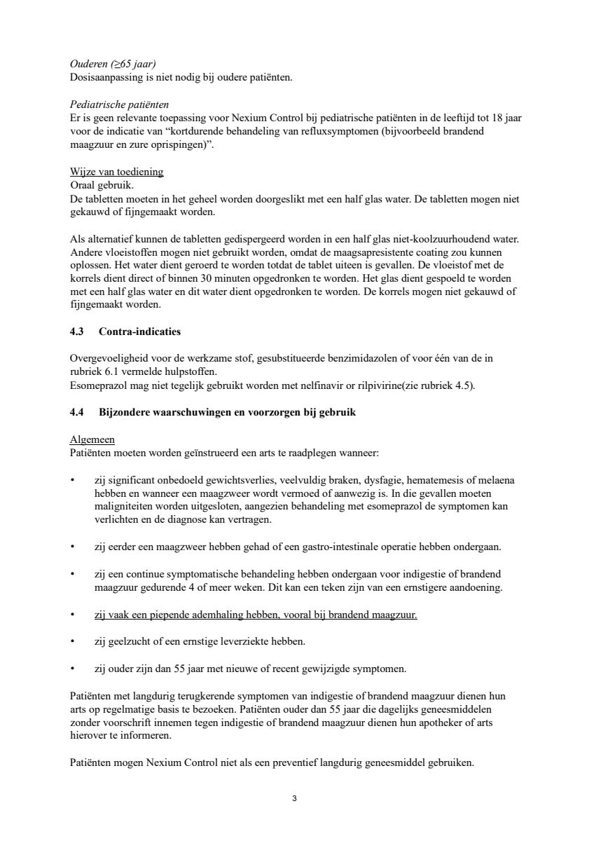 Control Tabletten 20mg Esomeprazo afbeelding van document #3, leaflet