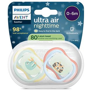 Avent Nighttime Fopspeen Leeuw 0-6M 2ST Avent Nighttime Fopspeen Leeuw 0-6M 2ST