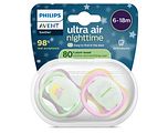 Avent Ultra Air Fopspeen Nacht Vogel 6-18M 2ST