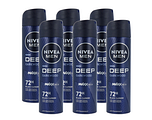Nivea Men Deep Deodorant Spray Voordeelverpakking 6x150ML