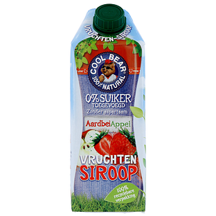 Cool Bear Vruchtensiroop Aardbei en Appel 750ML