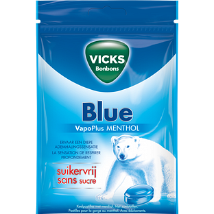 Vicks Blue Zak Suikervrij 72GR Vicks Blue Zak Suikervrij 72GR