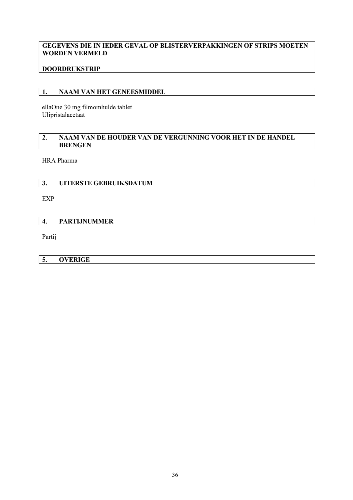 Noodanticonceptie Tablet afbeelding van document #36, leaflet