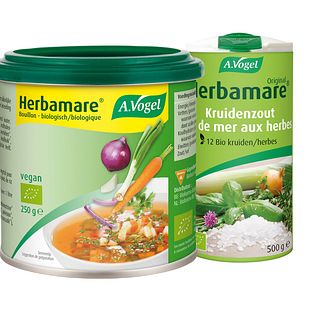A.Vogel Herbamare Original Kruidenzout 500GR + Bouillonbasis 250GR Combiverpakking 2ST