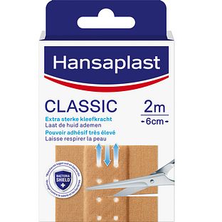 Hansaplast Classic Pleisters 2mx6cm 1ST Hansaplast Classic Pleisters 2mx6cm 1ST