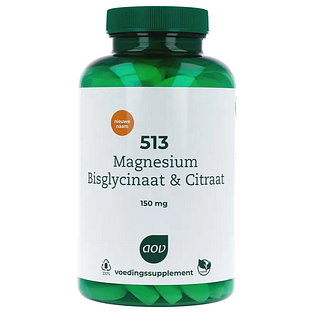 AOV 513 Magnesium Bisglycinaat & Citraat Tabletten 180TB