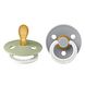 BIBS Glow Fopspeen 6-18 Maanden Symmetrical Sage/Cloud 2ST