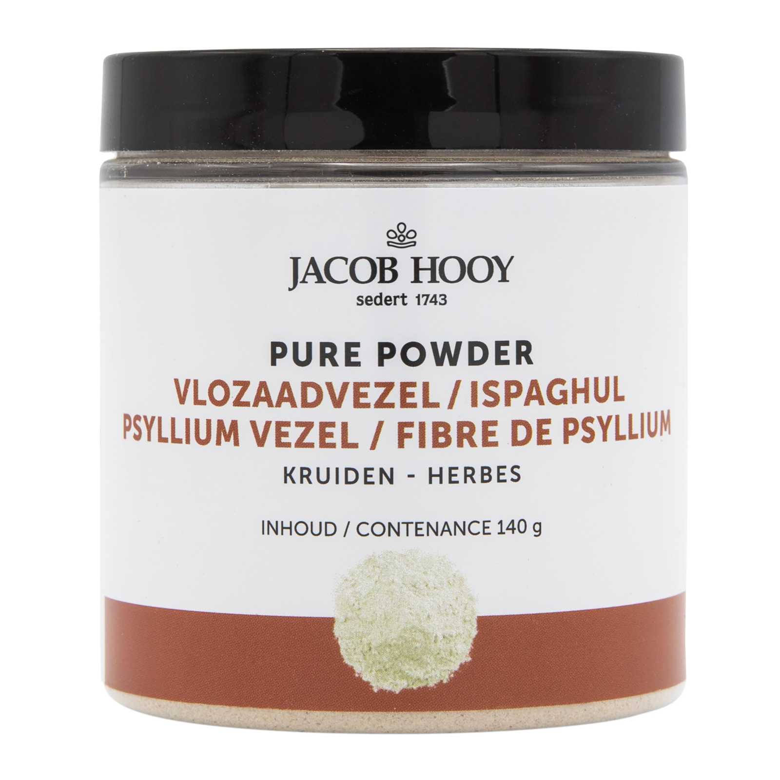 Jacob Hooy Pure Powder Vlozaadvezel Poeder 140GR