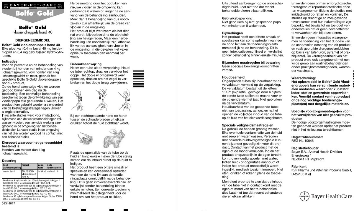 Gold Druppels Hond 40 2 x 0,4ml afbeelding van document #1, instructions