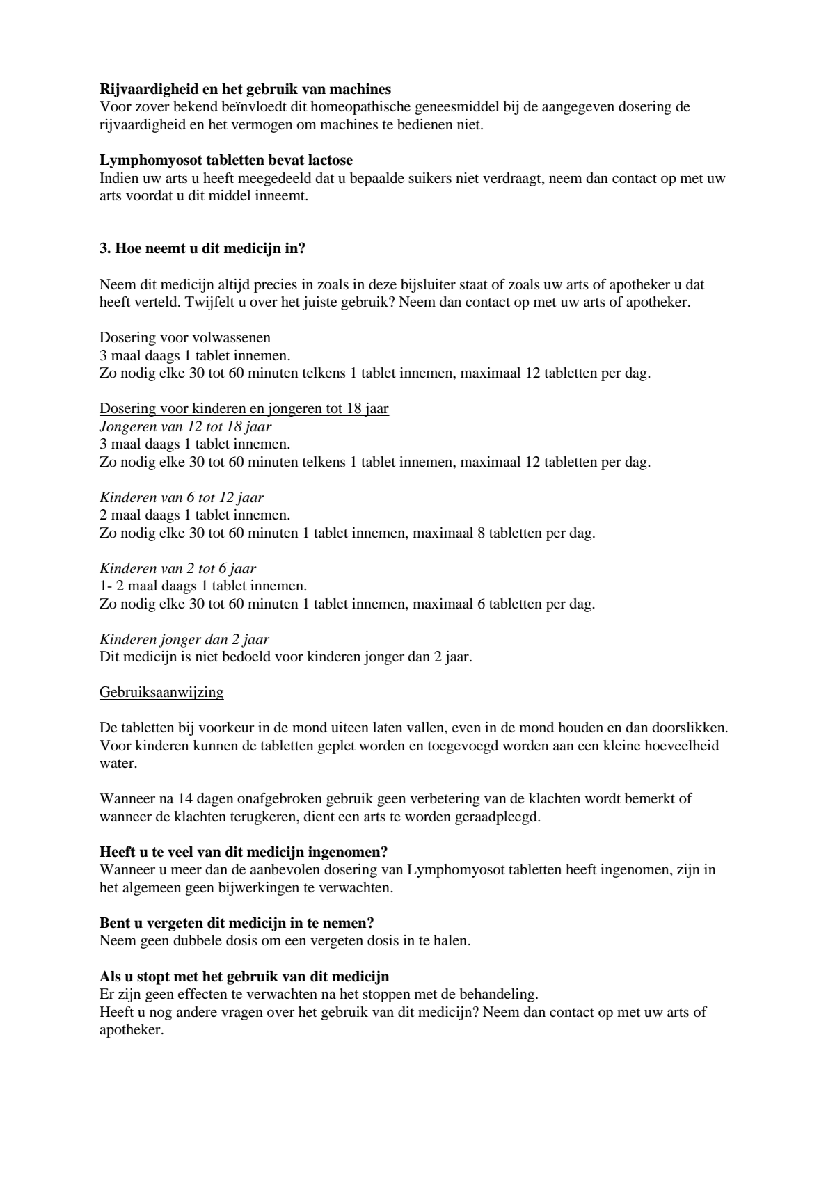 Lymphomyosot Tabletten afbeelding van document #2, leaflet