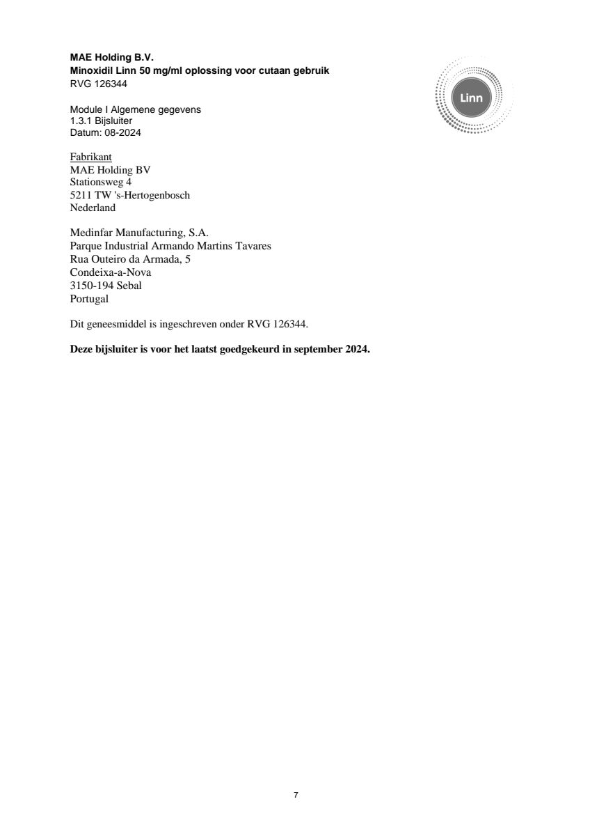 Minoxidil Linn 50 mg/ml oplossing afbeelding van document #7, leaflet