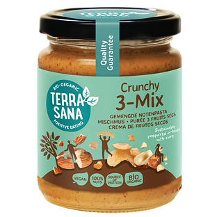 TerraSana Gemengde Notenpasta Crunchy 3-Mix 250GR