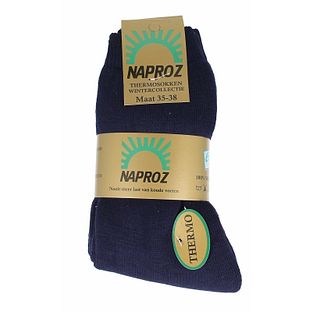 Naproz Thermo Sokken Blauw Maat 35-38 3PR