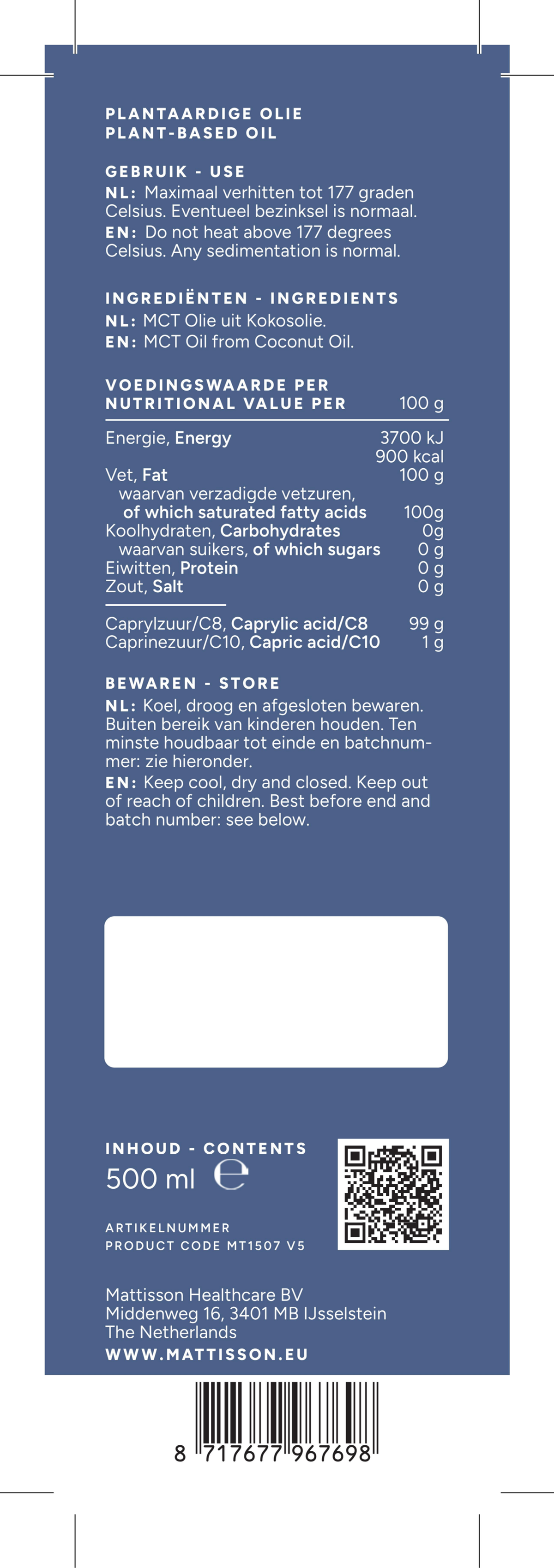 MCT Olie C8 afbeelding van document #1, label