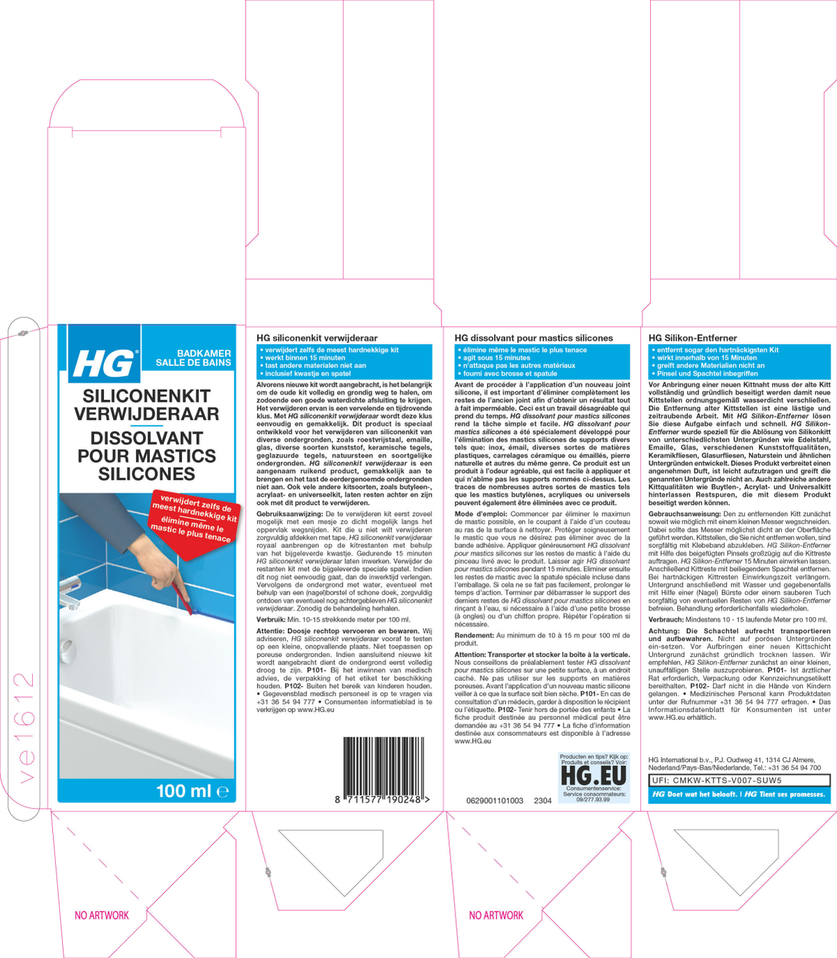 Siliconenkitverwijderaar afbeelding van document #1, label
