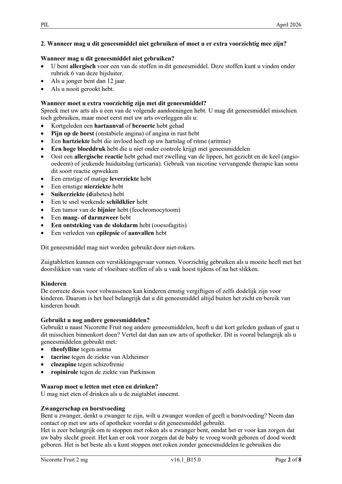 Fruit 2mg Zuigtabletten afbeelding van document #2, leaflet