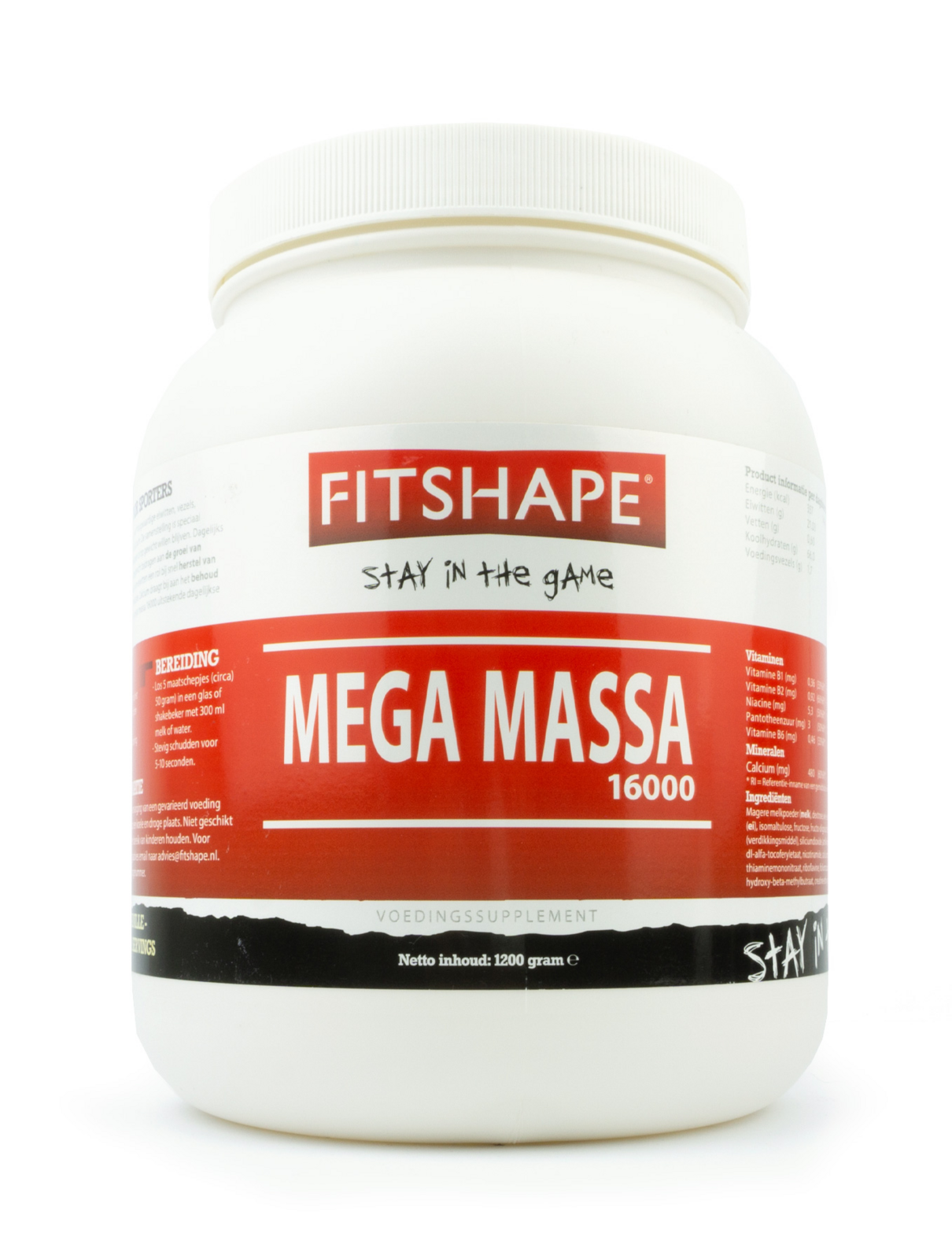 Fitshape Mega Massa 16000 Vanille afbeelding