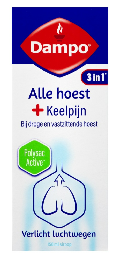 Dampo Alle Hoest + Keelpijn Siroop afbeelding