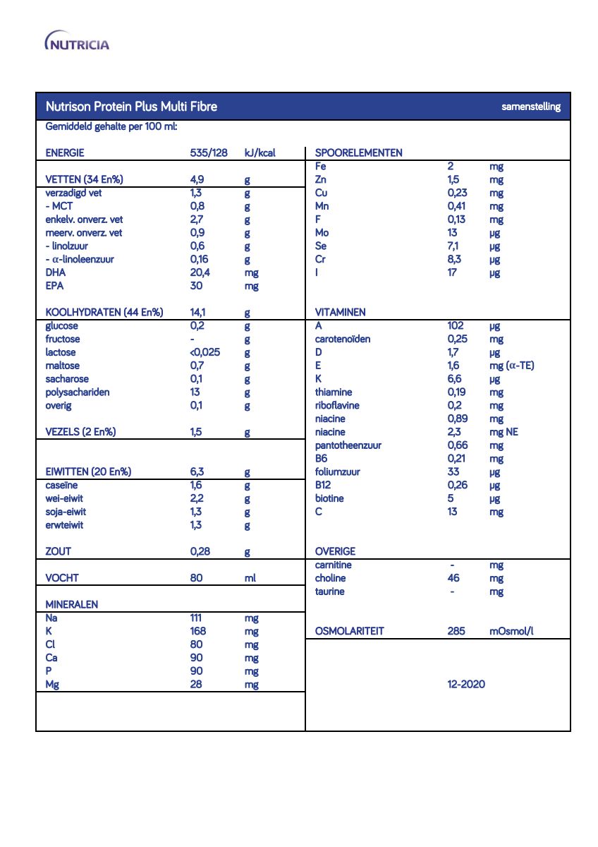 Nutrison Protein Plus Multi Fibre afbeelding van document #1, info_folder