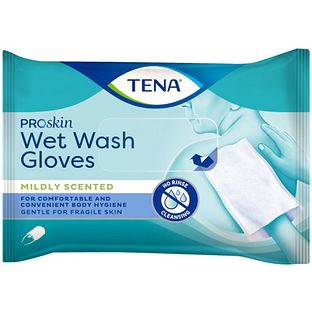 TENA Wet Wash Glove Mildly Scented 5ST